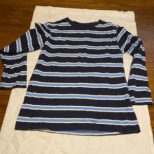 Boy navy stripe long sleeve. Size 8